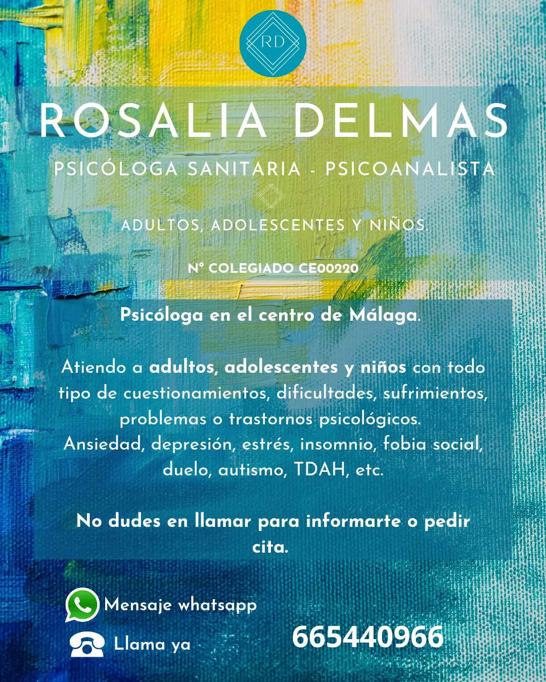 Fotos de Psicóloga Málaga Rosalía Delmas, 4, Calle Trinidad Grund, Soho, Centro, Málaga, Málaga-Costa del Sol, Málaga, Andalucía, 29001, España